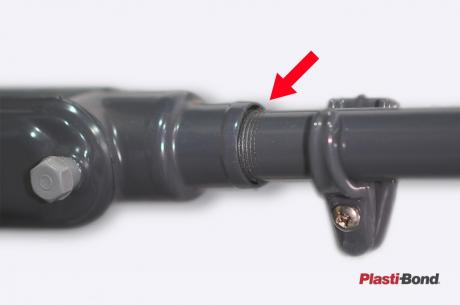 Incorrect transition with the use of PVC-coated Reducing Bushing